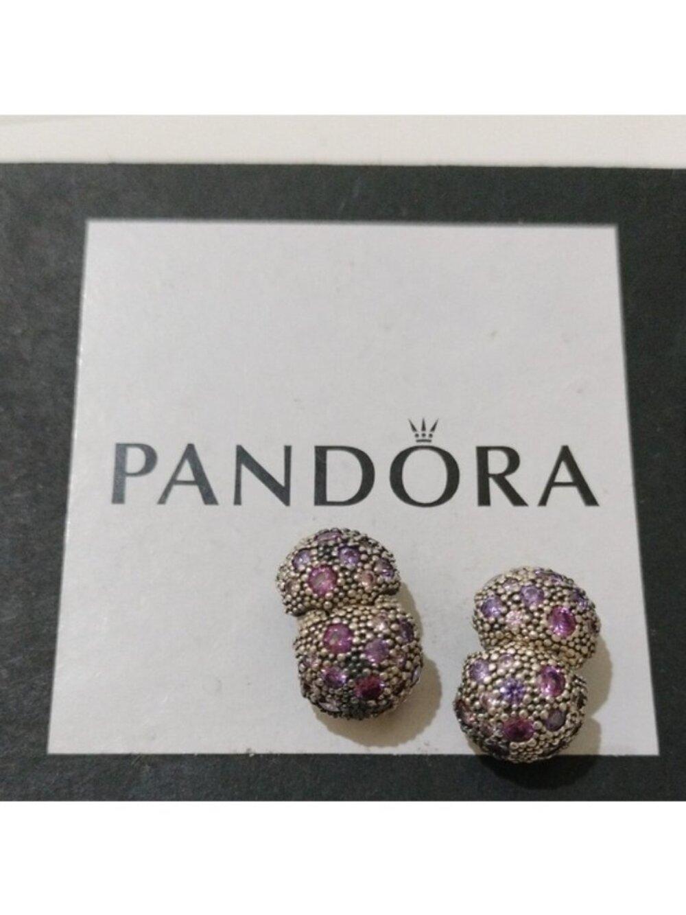 Pandora Retired Sterling Silver Cosmic Stars Set Of 2 Clips, 791286cfpmx